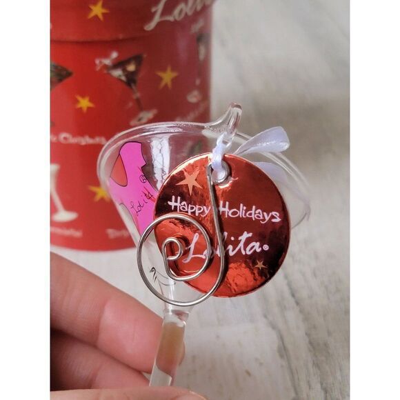 Lolita mini Martini fashionista glass ornament Xmas decor - Picture 5 of 7